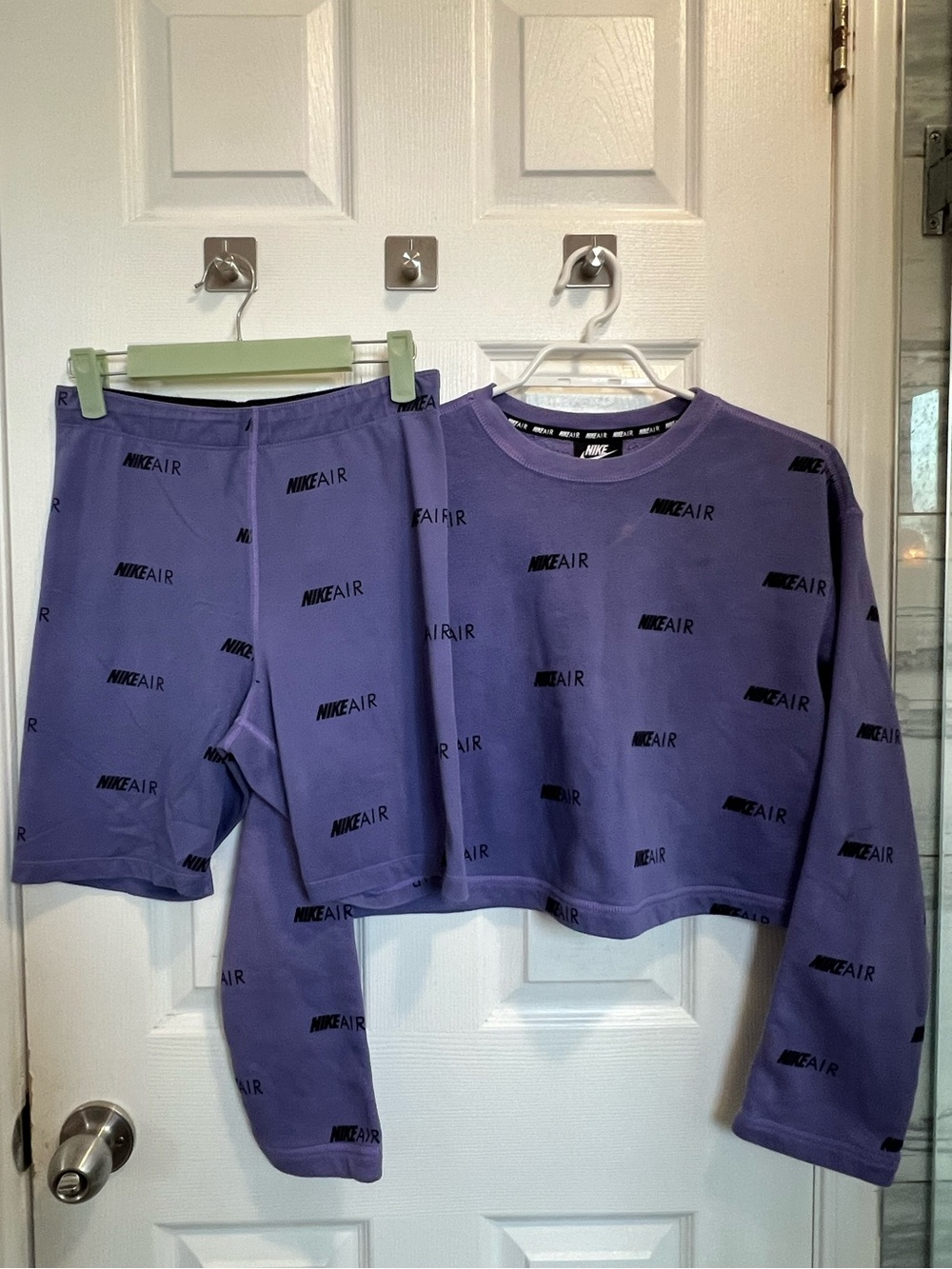 Nike Air Fleece Pullover and Biker Shorts Set